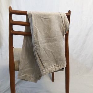 Zara Basic Linen Cropped Trousers